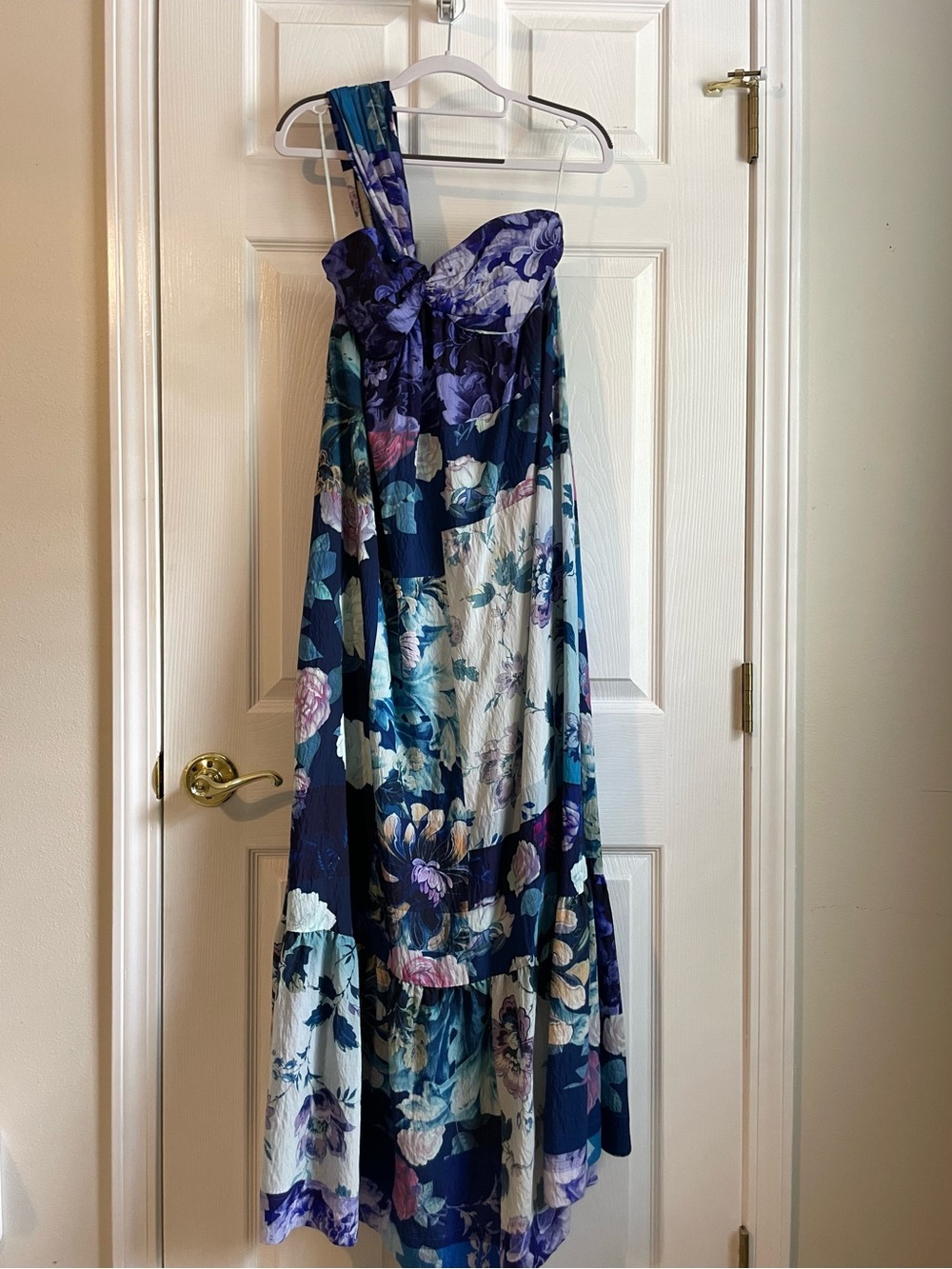 Mauve Anthropologie One-Shoulder Maxi, Size S - Picture 2 of 10